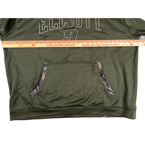 True Timber‎ Hoodie Sweatshirt Mens Size 2XL Green Camo Pullover Chase Elliot #9 - Picture 6 of 7